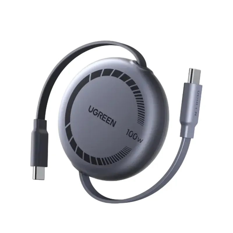 UGREEN 65905 USB-C to USB-C PD Fast Charging Retractable Cable 100W Max 1m L531-Space Gray - Price in Bangladesh