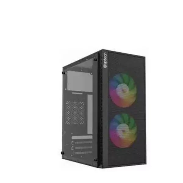 Aptech T20 Mesh Mini Tower Black Micro-ATX Gaming Casing