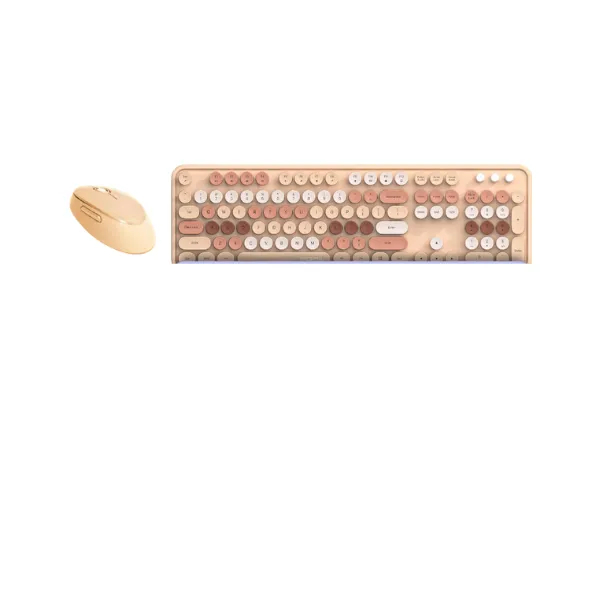 Mofii Sweet Mixed Wireless Milk Tea Retro Keyboard & Mouse Combo - Price in Bangladesh