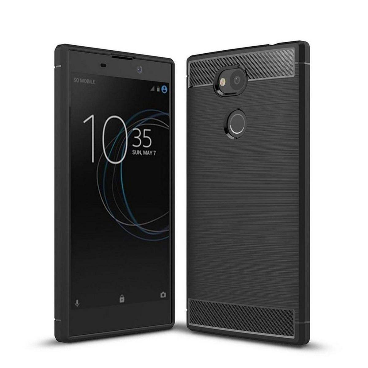Sony Xperia L2 Carbon Fiber Soft Mobile Back Cover for Sony Xperia L2