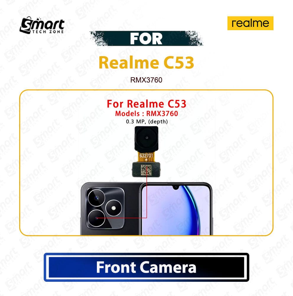 Realme C53 Front Camera Module - Selfie Camera Flex Cable Replacement Repair Spare Part For RMX3760 - Price in Bangladesh