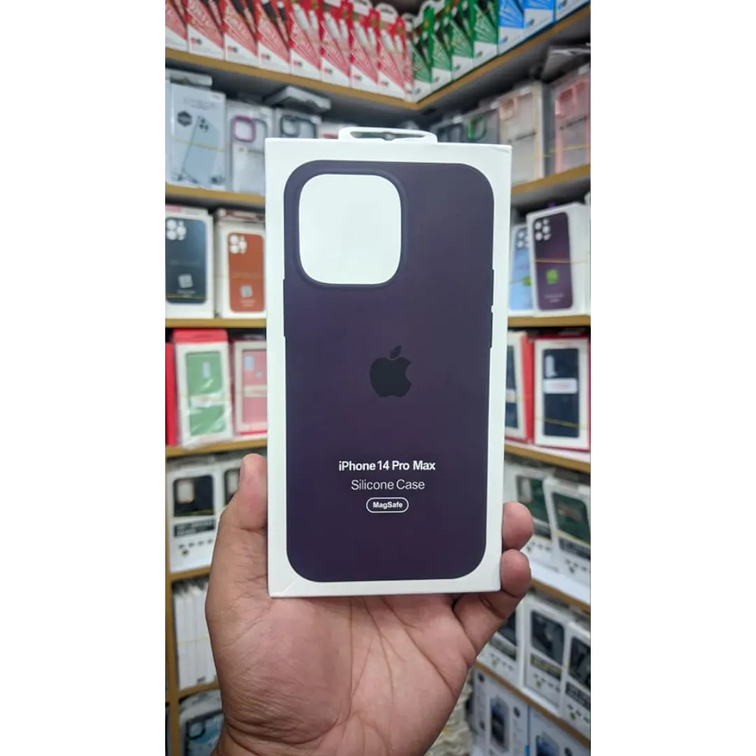 Premium Apple Iphone 14 Pro Max 6.7 2022 Elderberry Silicone Case With Magsafe