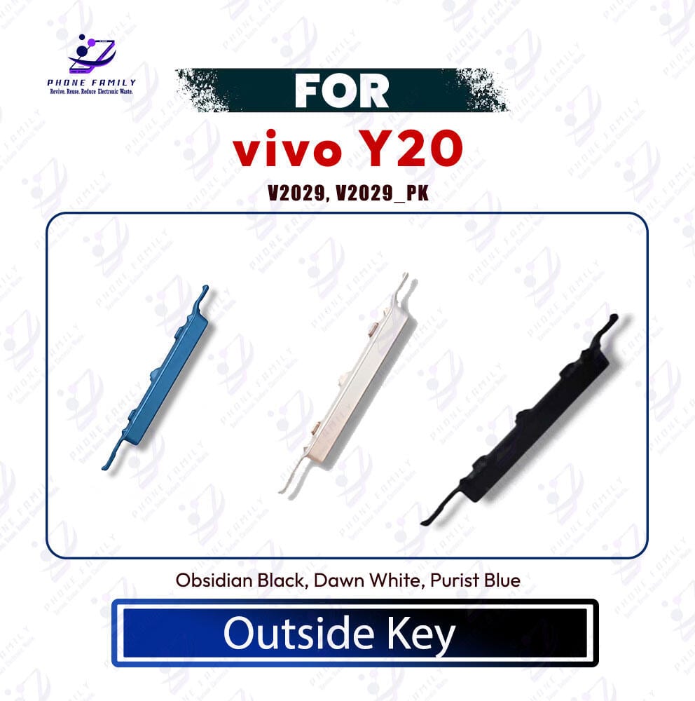 vivo Y20 Volume Button Out Side Key Replacement Part - V2029, V2029_PK - Price in Bangladesh
