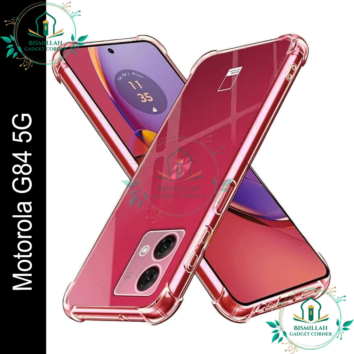 Transparent back cover For Motorola Moto G84 5G Luxury transparent Protect Back Cover Soft Case
