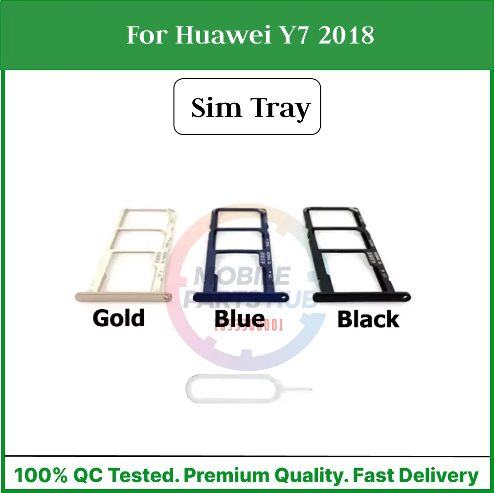 Huawei Y7 2018 Nano Sim Card Tray Holder Sim Adaptor With Free Sim Ejector Pin Replacement Part - Price in Bangladesh