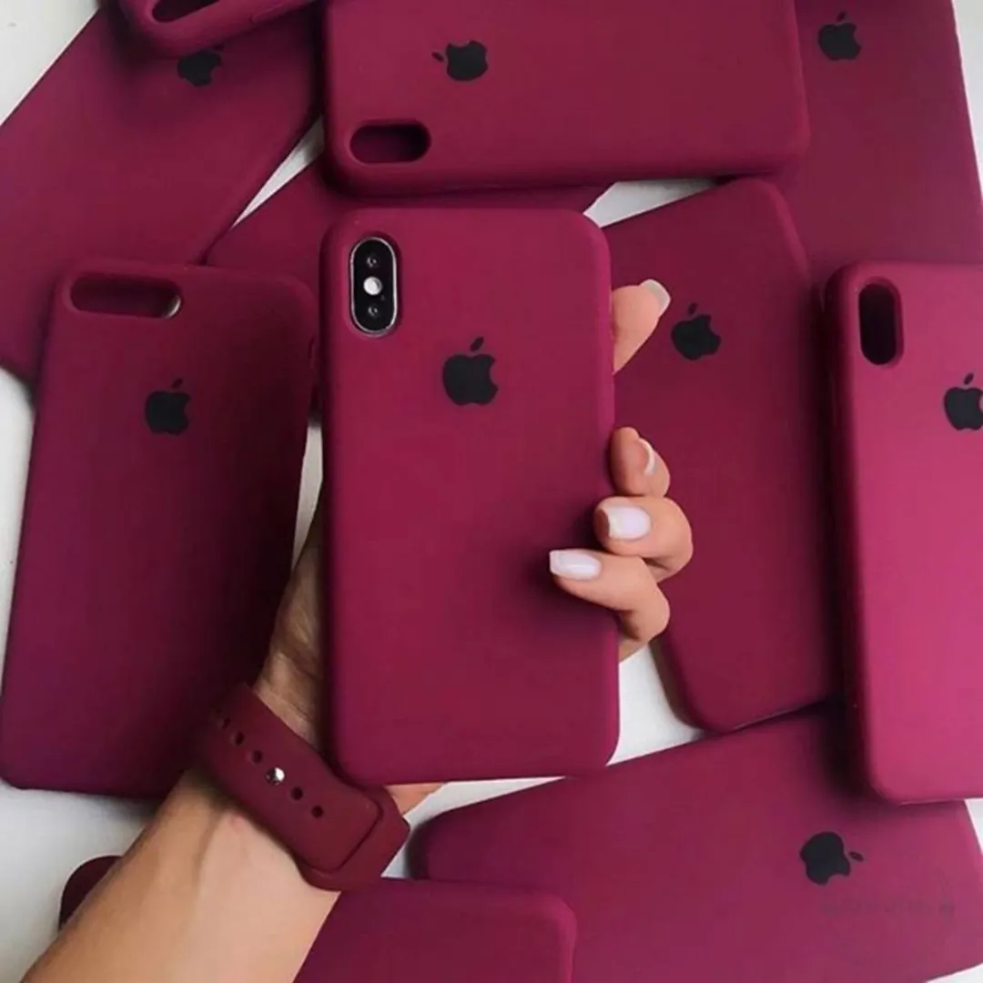 Solid Color Silicone Back Case Cover For Apple Iphone X/ Iphone Xs {X Xs) - Phone - Camera (Back Case Cover For Smartphone)
