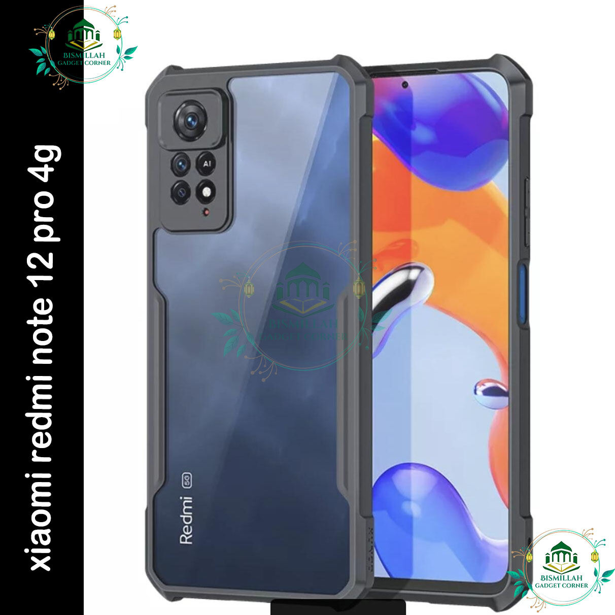 Xundd Back Cover for Xiaomi Redmi Note 12 pro 4g Transparent Hybrid Hard PC Back Bumper
