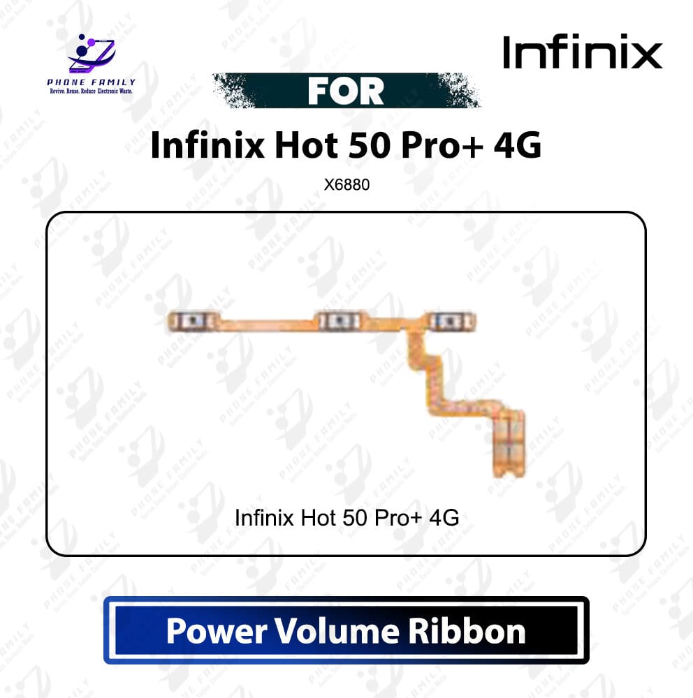 Infinix Hot 50 Pro+ 4G Power On Off Switch Button Side Volume Up Down Buttons Flex Cable Replacement Part (X6880) - Price in Bangladesh