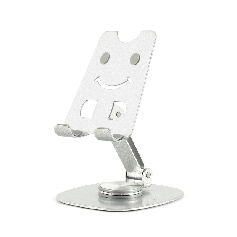 Adjustable Aluminum Phone and Tablet Stand Foldable Desktop 360 Holder with Smile Design - Price in Bangladesh