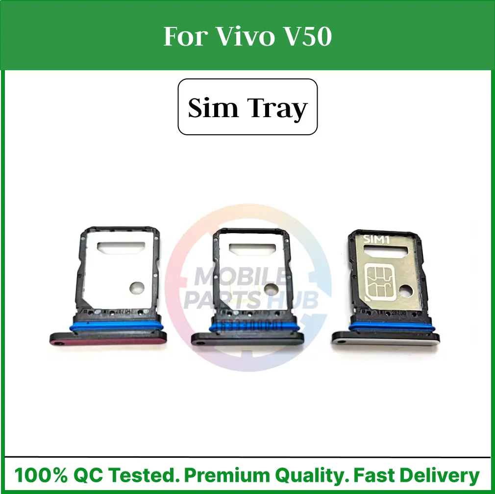 Vivo V50 Sim Tray Micro SD Card Slot with Sim Ejector Pin Replacement Part - Price in Bangladesh