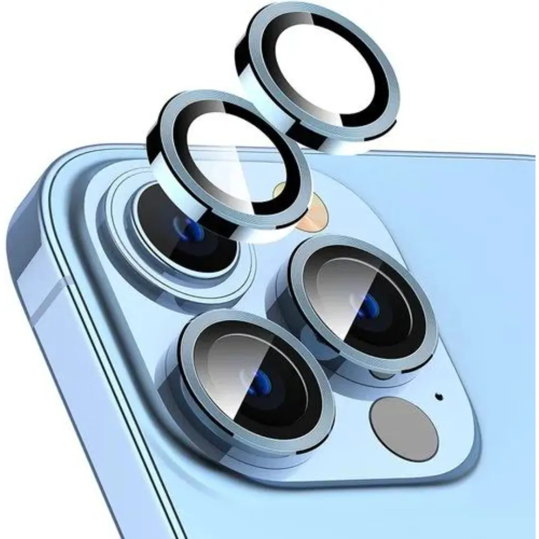 For Apple Iphone 13 Pro / Iphone 13 Pro Max Camera Protector Wsken Metal Ring Tempered Glass Camera Lens Protector