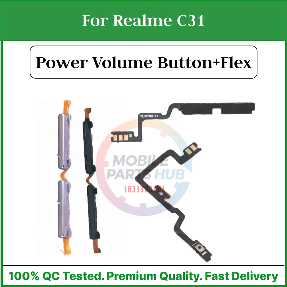 Realme C31  Power on / off Switch Button Side Volume Up Down Buttons +Flex Cable Replacement Parts - Price in Bangladesh