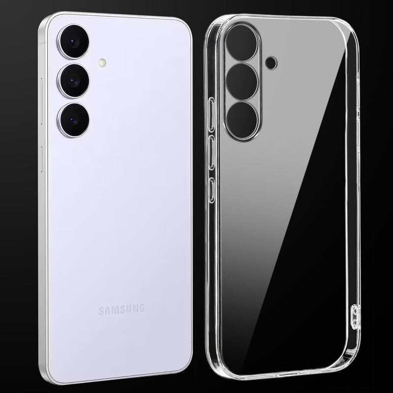 Anti Yellow Clear Back Cover Case for Samsung S25 FE With Full Camera Protection