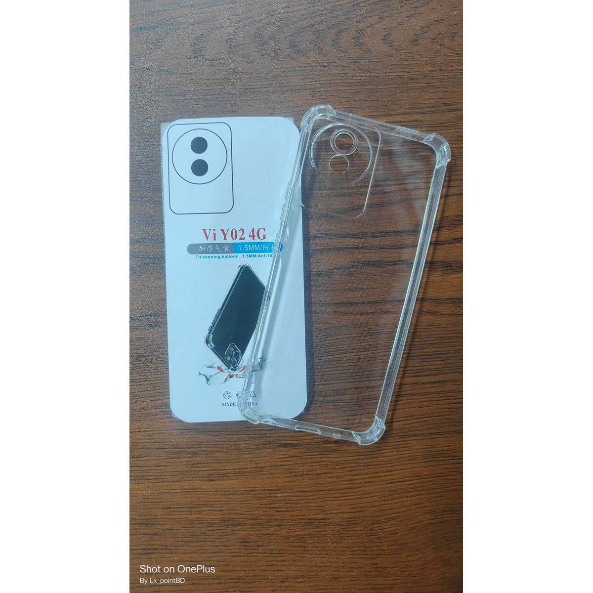 For VIVO Y02 clear transparent back cover