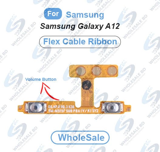 Samsung Galaxy A12 Volume Button Side Volume Up Down Buttons Flex Cable Replacement Parts (Wholesale) - Price in Bangladesh