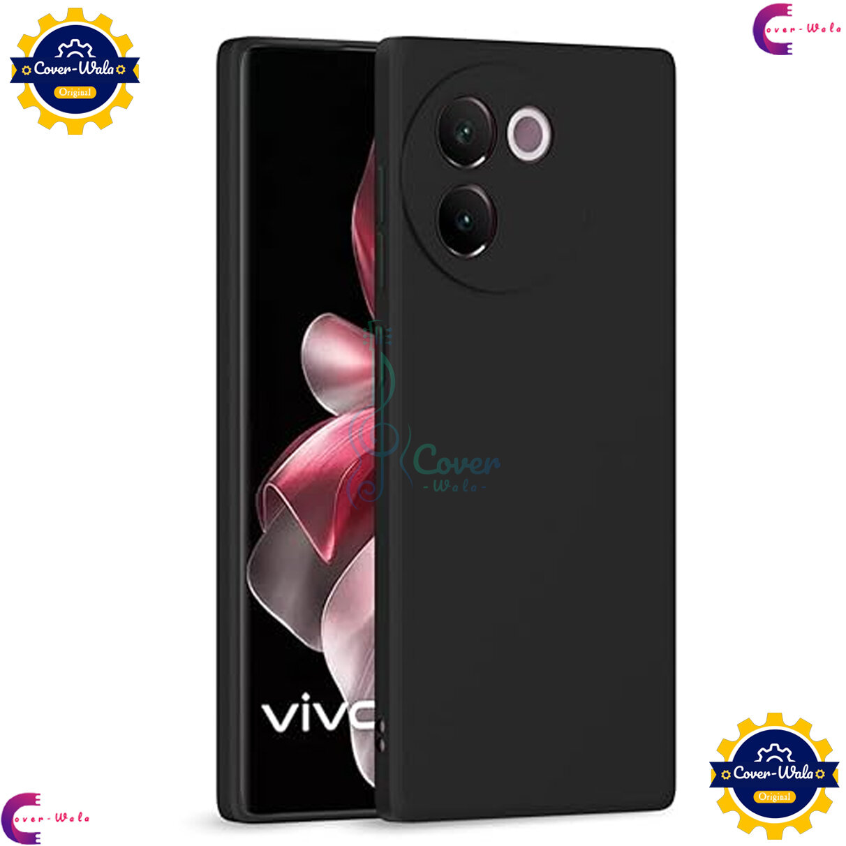 Transparent Back Clear Cover case + Xundd Protective Cover + Silicone Back Cover With Camera Protection Specially Designed For Vivo V30e 5G Back Cover.