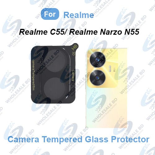 Camera Glass Lens Cover Tempered Glass Protector for Realme C55/ Realme Narzo N55 (Wholesale) - Price in Bangladesh