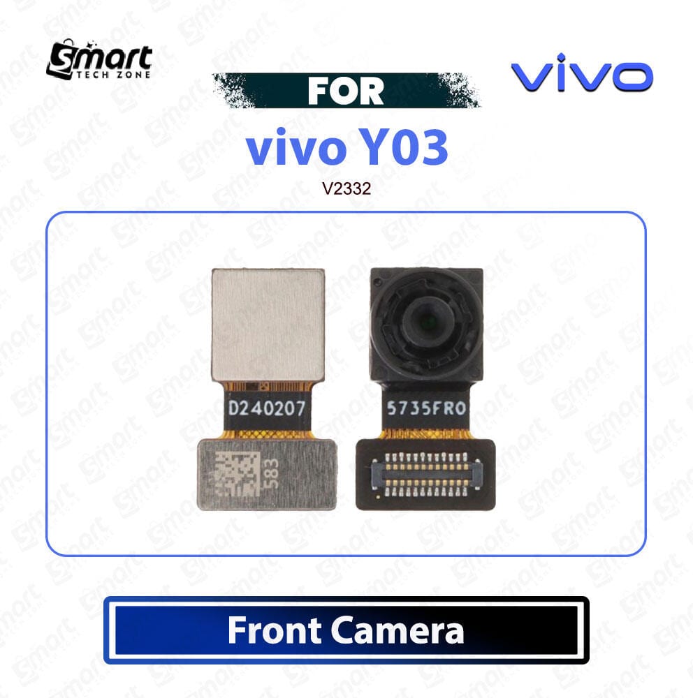 vivo Y03 Front Camera Module - Front Selfie Camera Flex Cable Ribbon Sensor Replacement Repair Spare Parts For V2332 - Price in Bangladesh