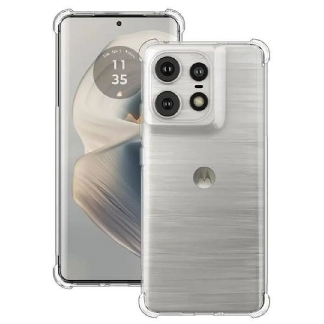 Crystal Clear Back Cover Case For Motorola Moto Edge 50 Pro 5G | Shockproof Soft Tpu Case | Cushioned Edges For Ultimate Protection Back Cover For Moto Edge 50 Pro (Tpu, Transparent)