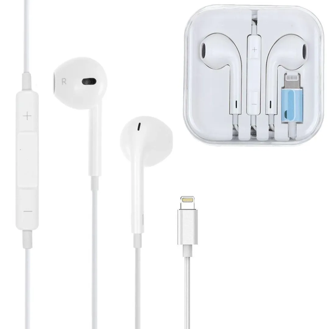 Apple EarPods with Lightning Connector In Ear Earphones In-line Remote Microphone for iPhone 7 7 Plus 8 8 Plus X - Headphone - Headphone - Ear Phone - Earphone