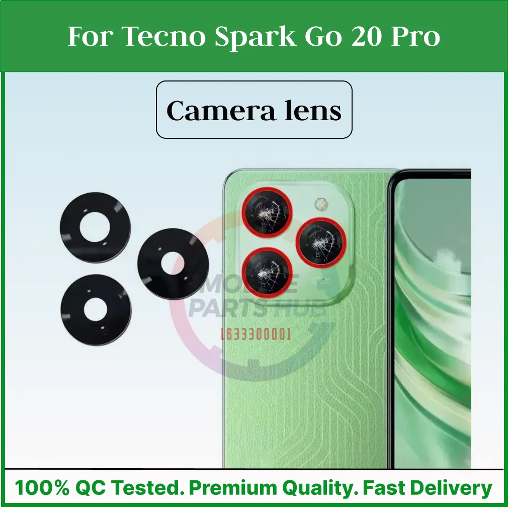 Back Rear Camera Lens Glass Compatible with For Tecno Spark Go 20 Pro Camera Lens Glass Without Frame - Price in Bangladesh