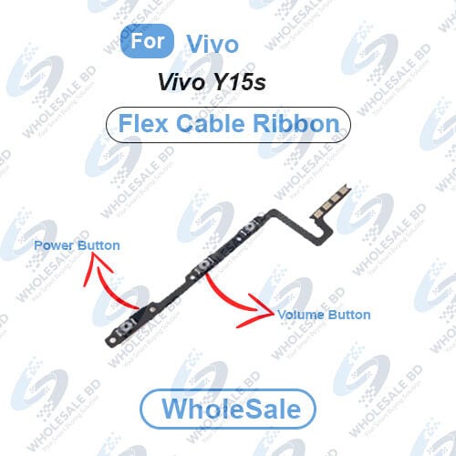 Vivo Y15s Power On/Off Switch Button Side Volume Up Down Buttons Flex Cable Replacement Parts (Wholesale) - Price in Bangladesh