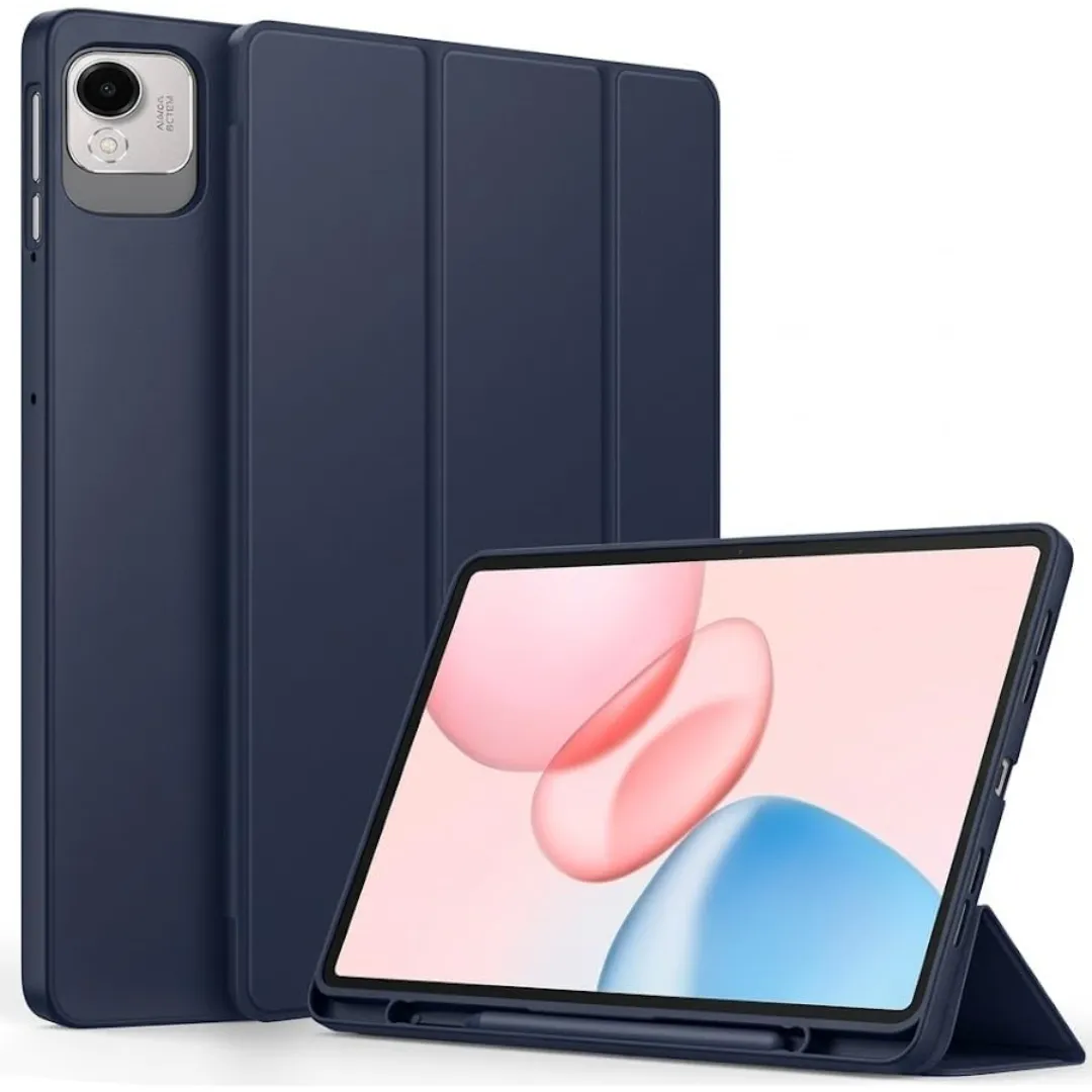 Honor Pad X9A 11.5 Inches Tablet Case Multi-Viewing Angles Pu Leather Smart Cover With Auto Sleep Wake Feature For Huawei Honor Pad X9A 11.5 Inches With Pen Holder, Black - Navy Blue