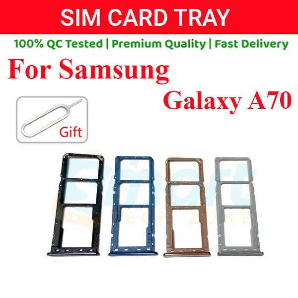 Samsung Galaxy A70 Sim Tray Micro SD Card Slot with Sim Ejector Pin Replacement Part: - Price in Bangladesh