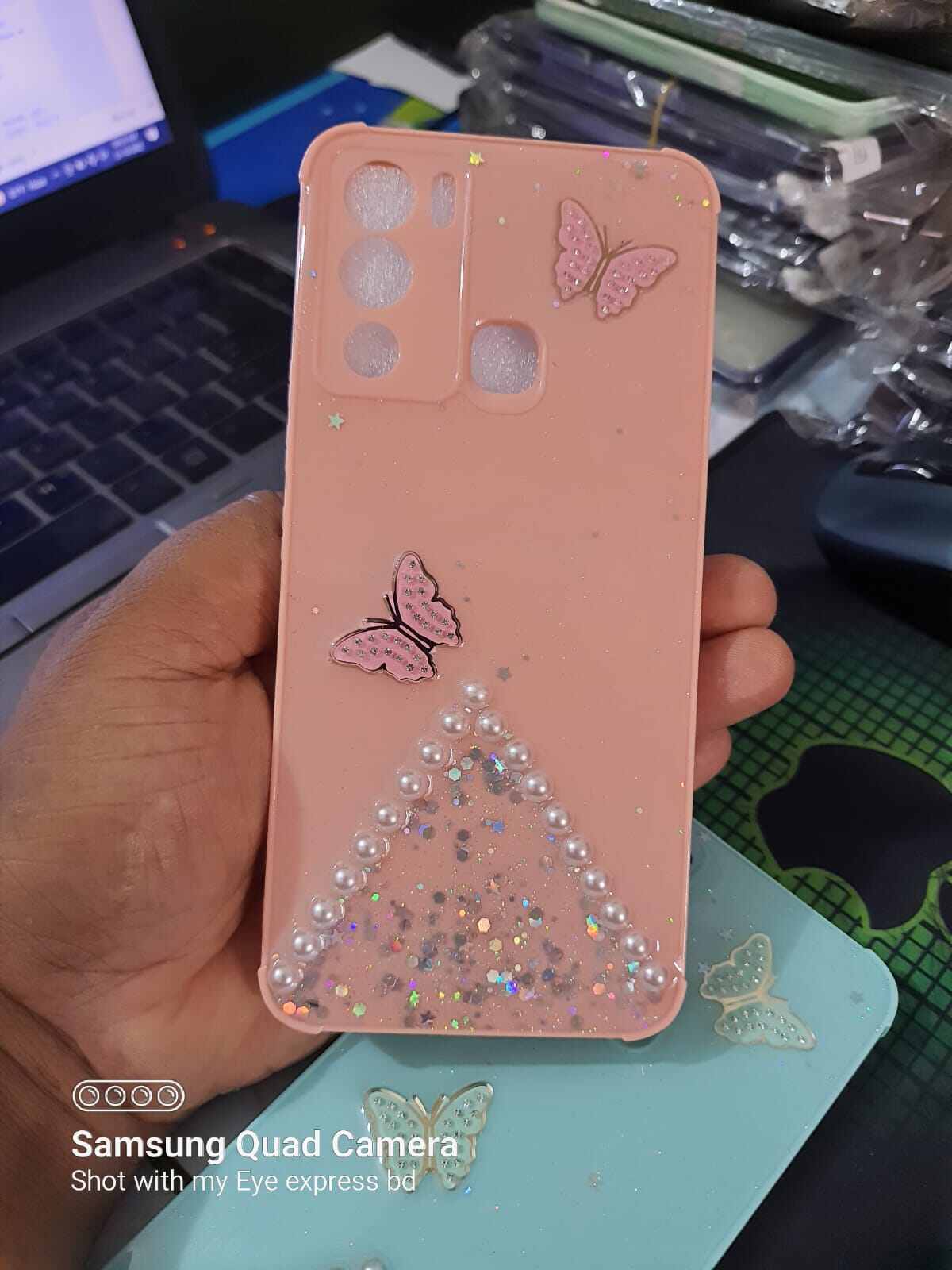 For Infinix Hot 12I Back Cover Cartoon Onlookers Stellalou Wrist Strap Phone Case Candy Color Shock Proof Protective Phone Cases - Camera