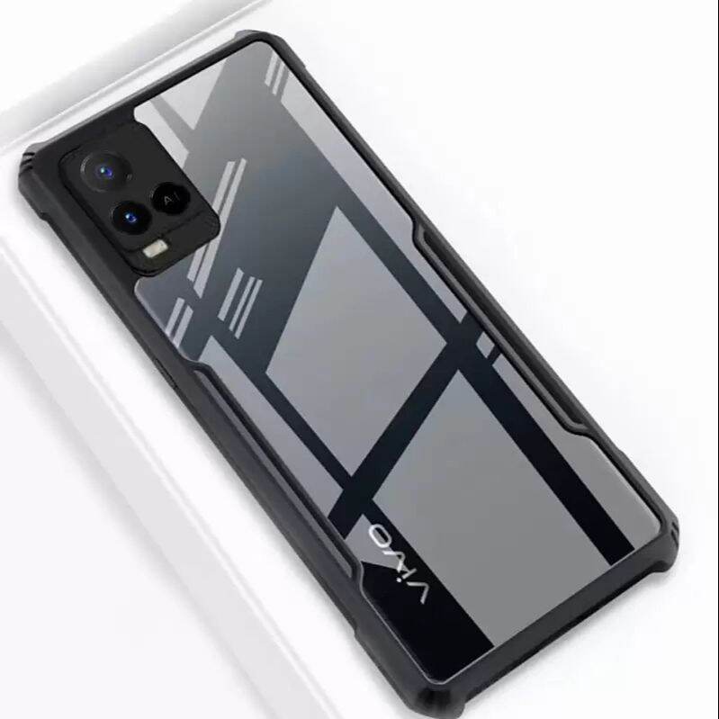 For vivo Y21E -Reinforced Unique Shockproof Cushion Back Clear Hybrid Transparent Hard Cover Casing - Price in Bangladesh