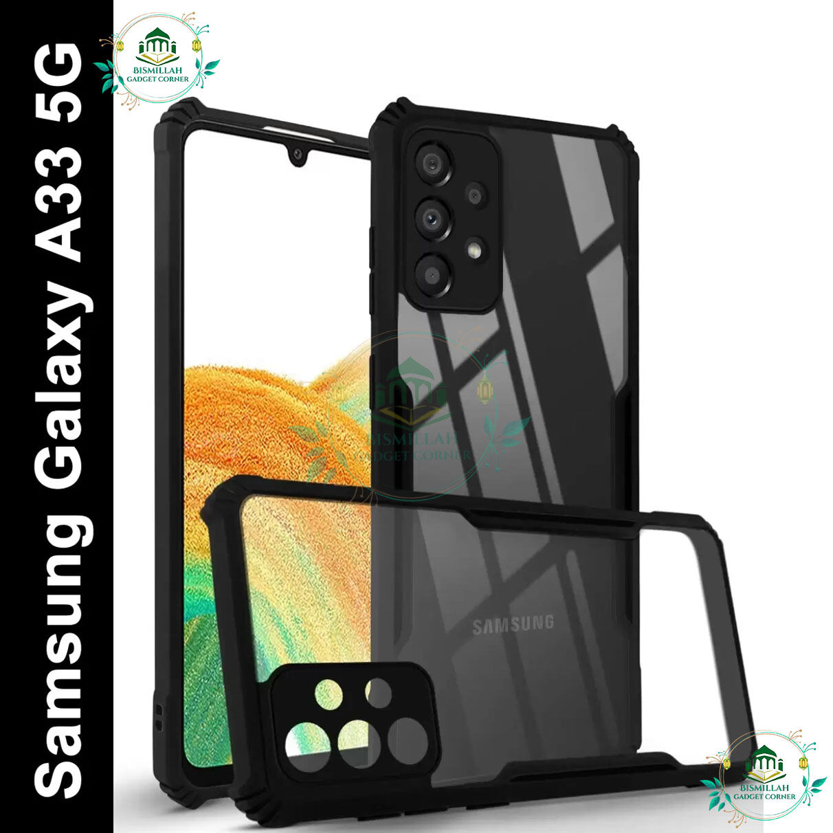 Xundd Back Cover for Samsung Galaxy A33 5G Transparent Hybrid Hard PC Back Bumper