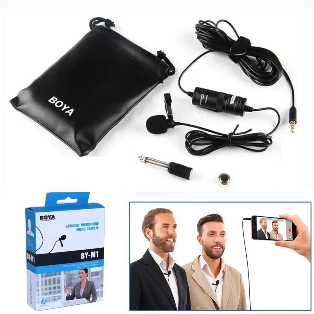Boya M1 Microphone Clear Noiseless Recording for Mobile, Any device, DSLR etc- Black - Price in Bangladesh