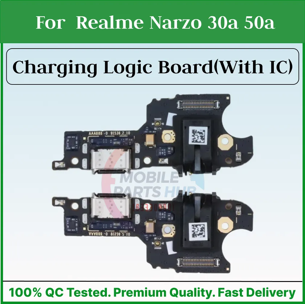 Charging Logic Board For Realme Narzo 30a 50a Charging Port USB Plug PCB Dock Connector Spare parts - Price in Bangladesh