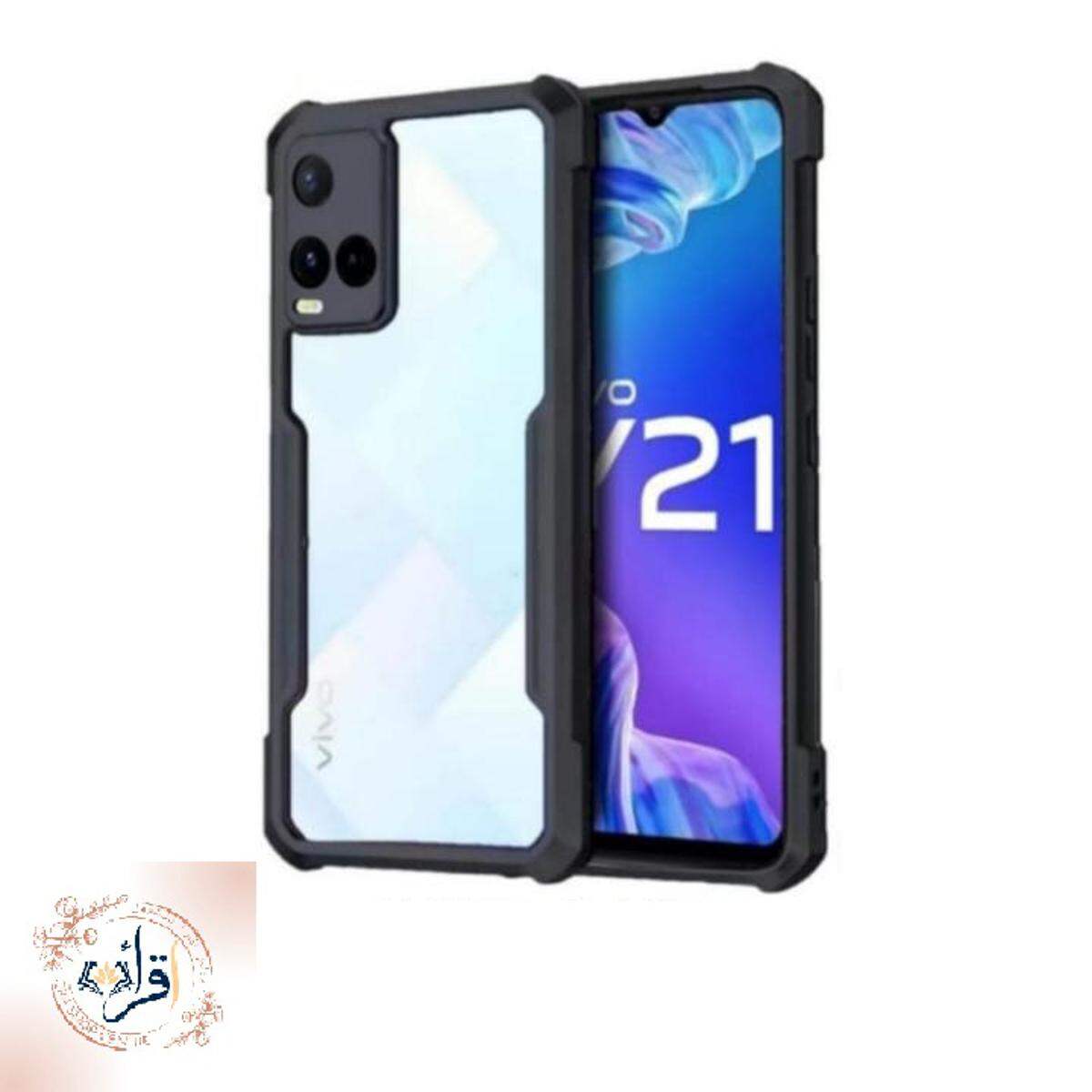 For Vivo Y21 / Vivo Y21S / Vivo Y33S Edge-Reinforced Shockproof Cushion Back Clear Hybrid Transparent Hard Cover Casing - Phone Back Cover (Back Case Cover For Smartphone)