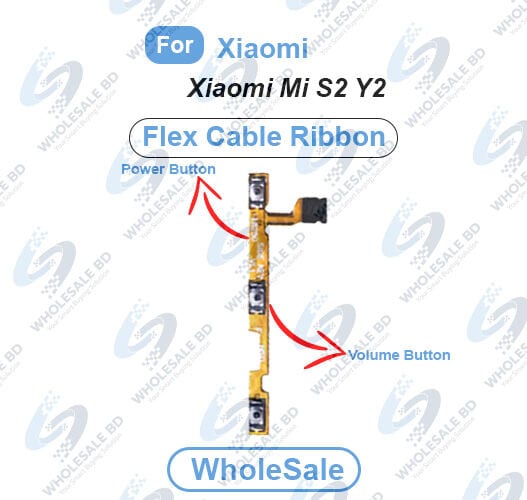 Xiaomi Mi S2 Y2 Power On/Off Switch Button Side Volume Up Down Buttons Flex Cable Replacement Parts (Wholesale) - Price in Bangladesh