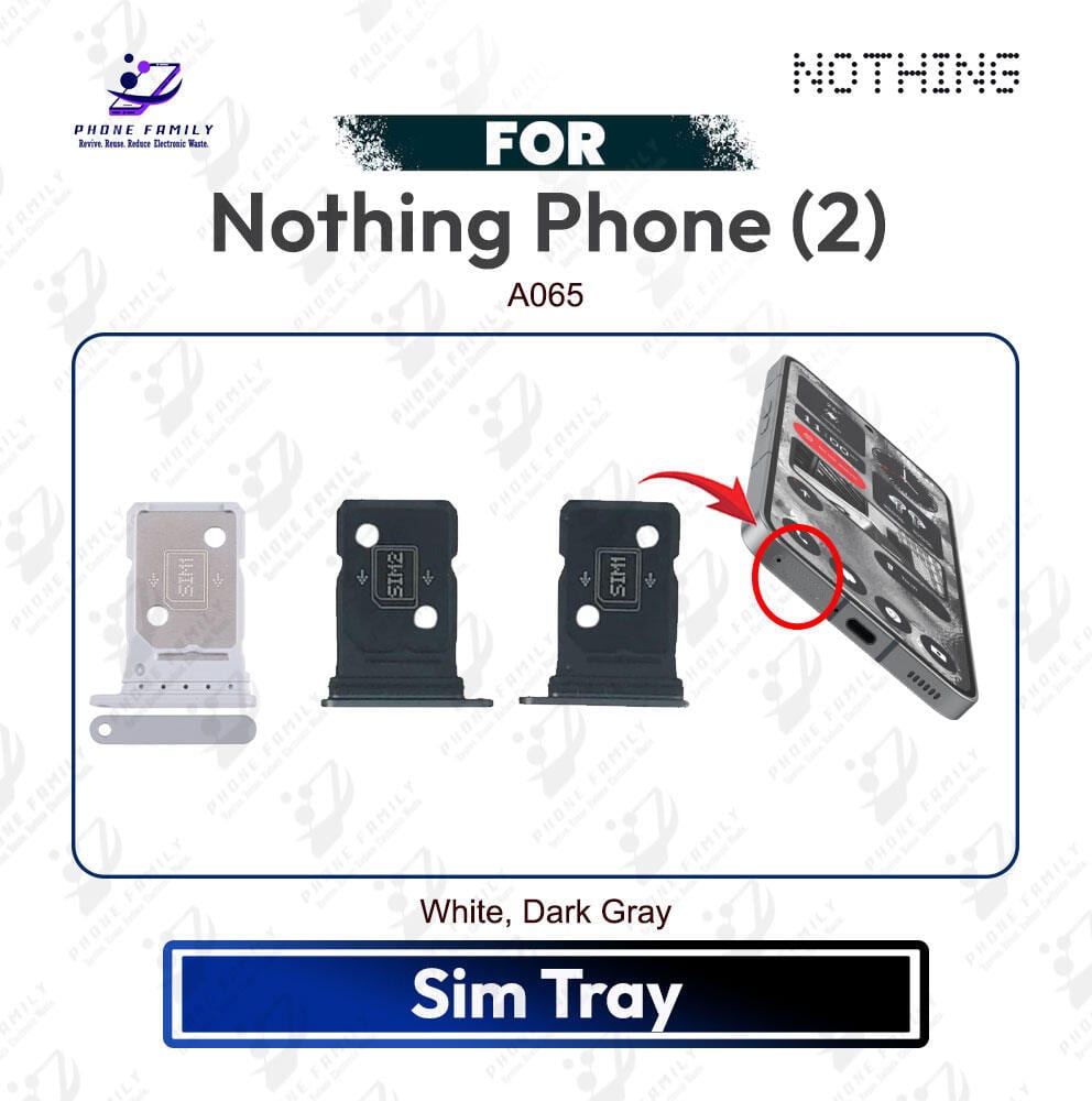 Nothing Phone 2 Tray / Sim Slot /SD Card Tray /Holder Card compatible Replacement Parts | A065 - Price in Bangladesh