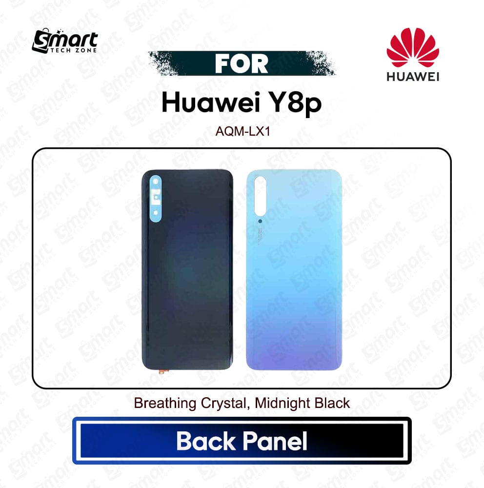Huawei Y8p Back Cover Panel Backshell Casing with Logo All Colors Available Battery Door Replacement Part AQM-LX1 - Price in Bangladesh