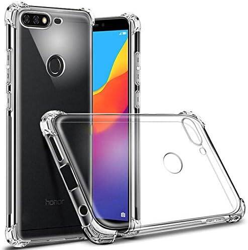 Huawei Y7 Prime 2018 Shockproof Soft Transparent TPU case Cover Premium Silicone Case Crystal Clear Soft TPU Ultra-Thin Transparent Flexible Protective Mobile Phone Back Cover