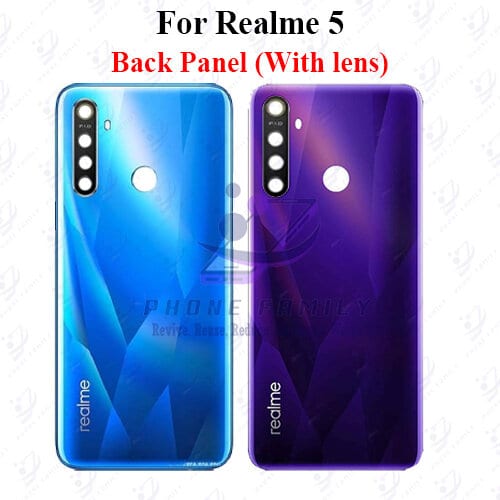 For Realme 5 Back Panel/Backshell/ Casing +Camera Lens With Logo-All Colors Available - Price in Bangladesh