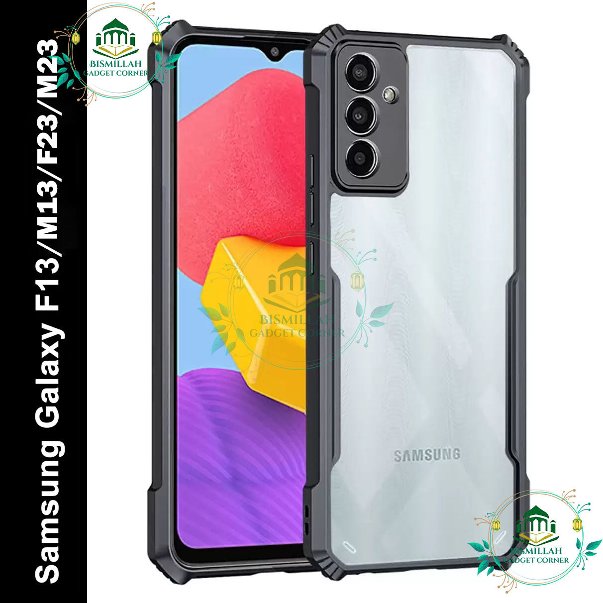 Xundd Back Cover for Samsung Galaxy F23 / Samsung Galaxy M23 / Samsung Galaxy F13 / Samsung Galaxy M13 4G Transparent Hybrid Hard PC Back Bumper