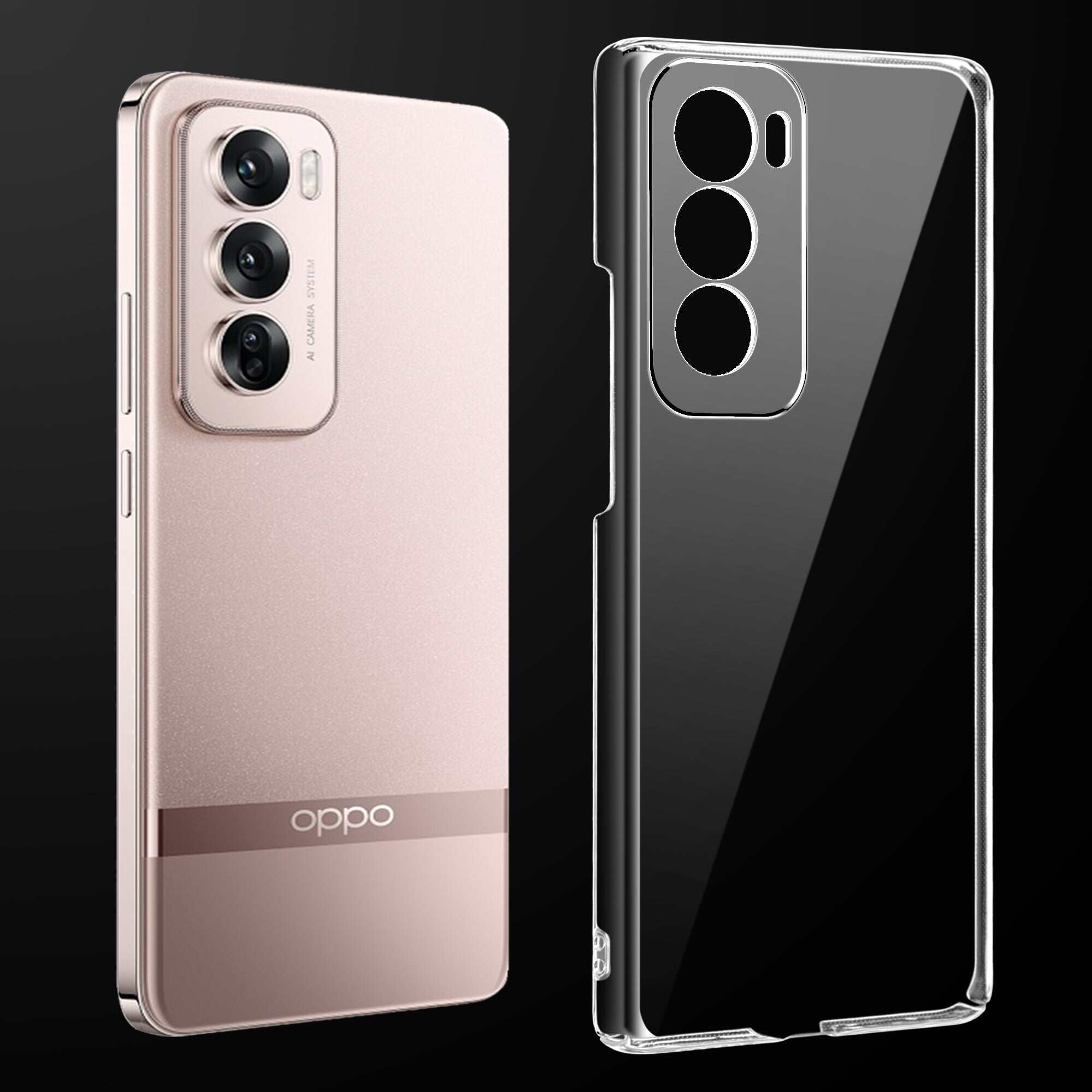 Anti Yellow Clear Back Cover Case for OPPO RENO 12 With Full Camera Protection