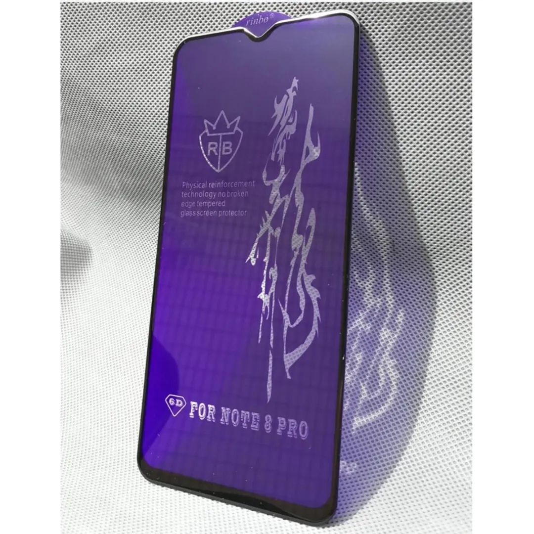 Note 8 Pro Rinbo 6D Tempered Glass Screen Protector