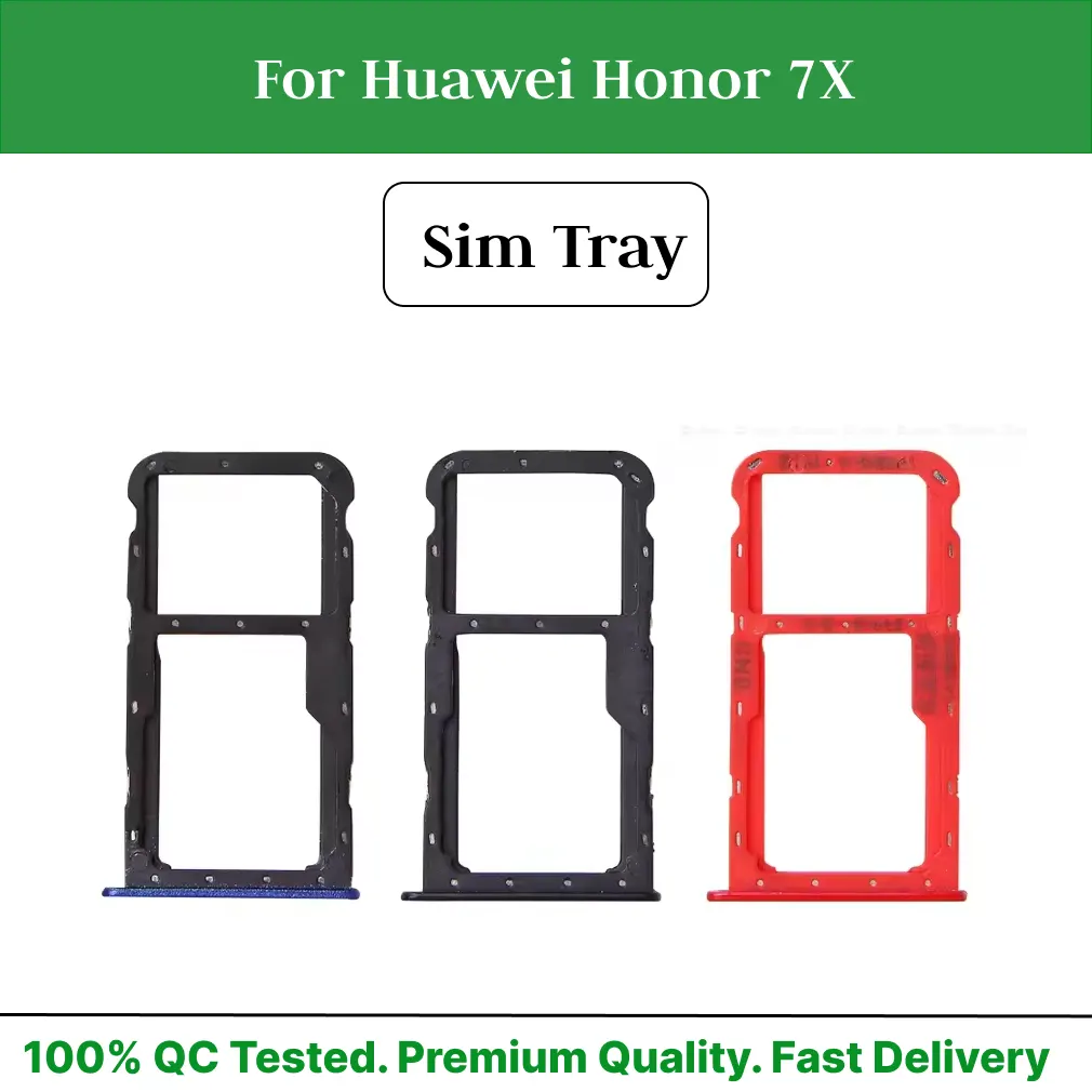 Huawei Honor 7X Nano Sim Card Tray Holder Sim Adaptor With Free Sim Ejector Pin Replacement Part - Price in Bangladesh
