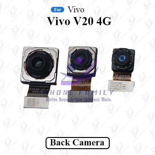 Rear Camera For Vivo V20 4g Back View Main Big Backside Camera Module Flex Cable Replacement Repair Spare Parts - Price in Bangladesh