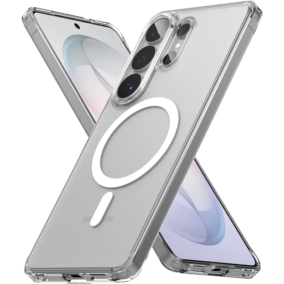 For Samsung Galaxy S26 Ultra 5G Case Clear Anti Yellowing Magnetic Military Grade Drop Protection Cell Phone Cover Compatible With Magsafe - Rugged Shockproof Protective Bumper Transparent Phone Case
