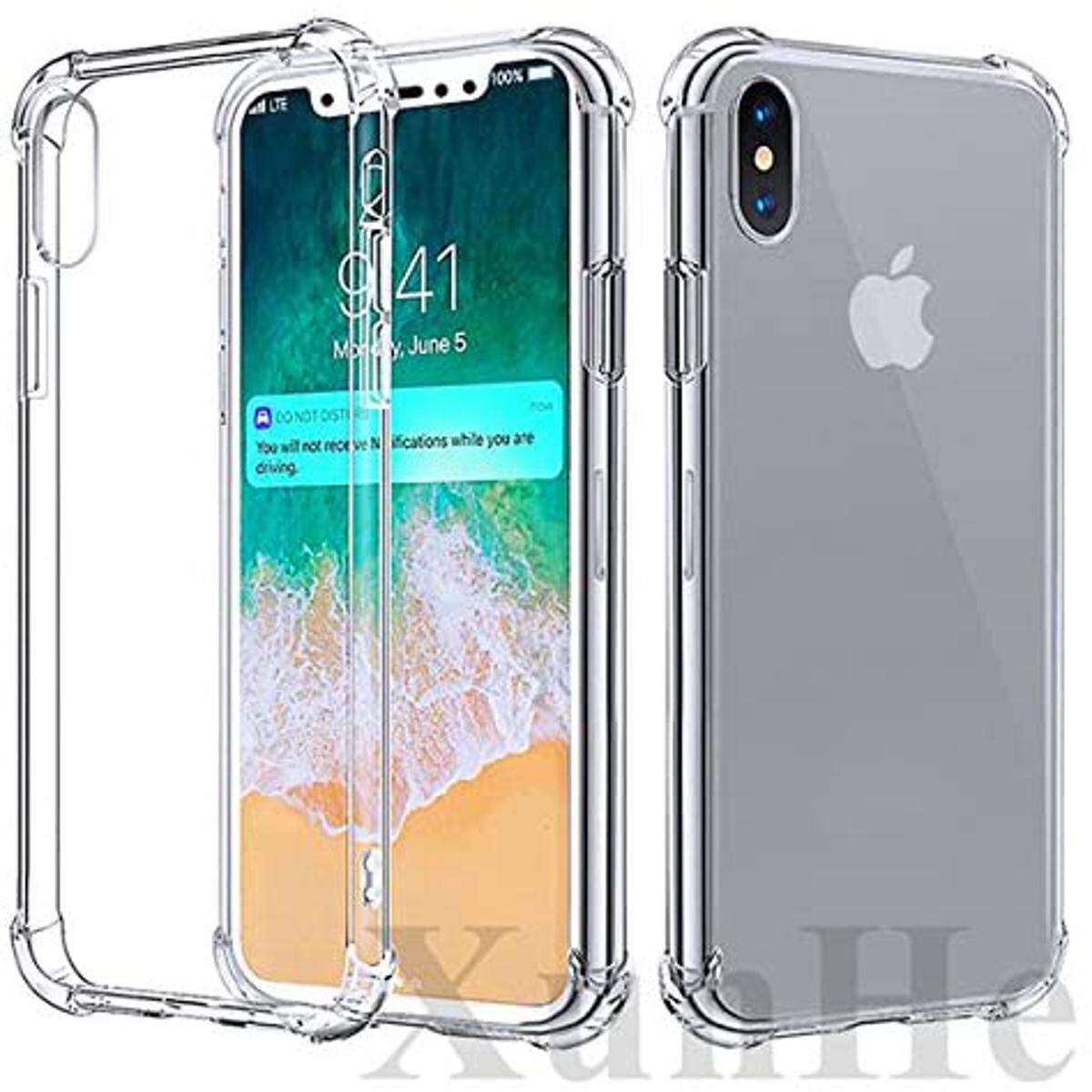 For iPhone X / XS Soft Silicone Transparent Plating Case - Case / Back Cover