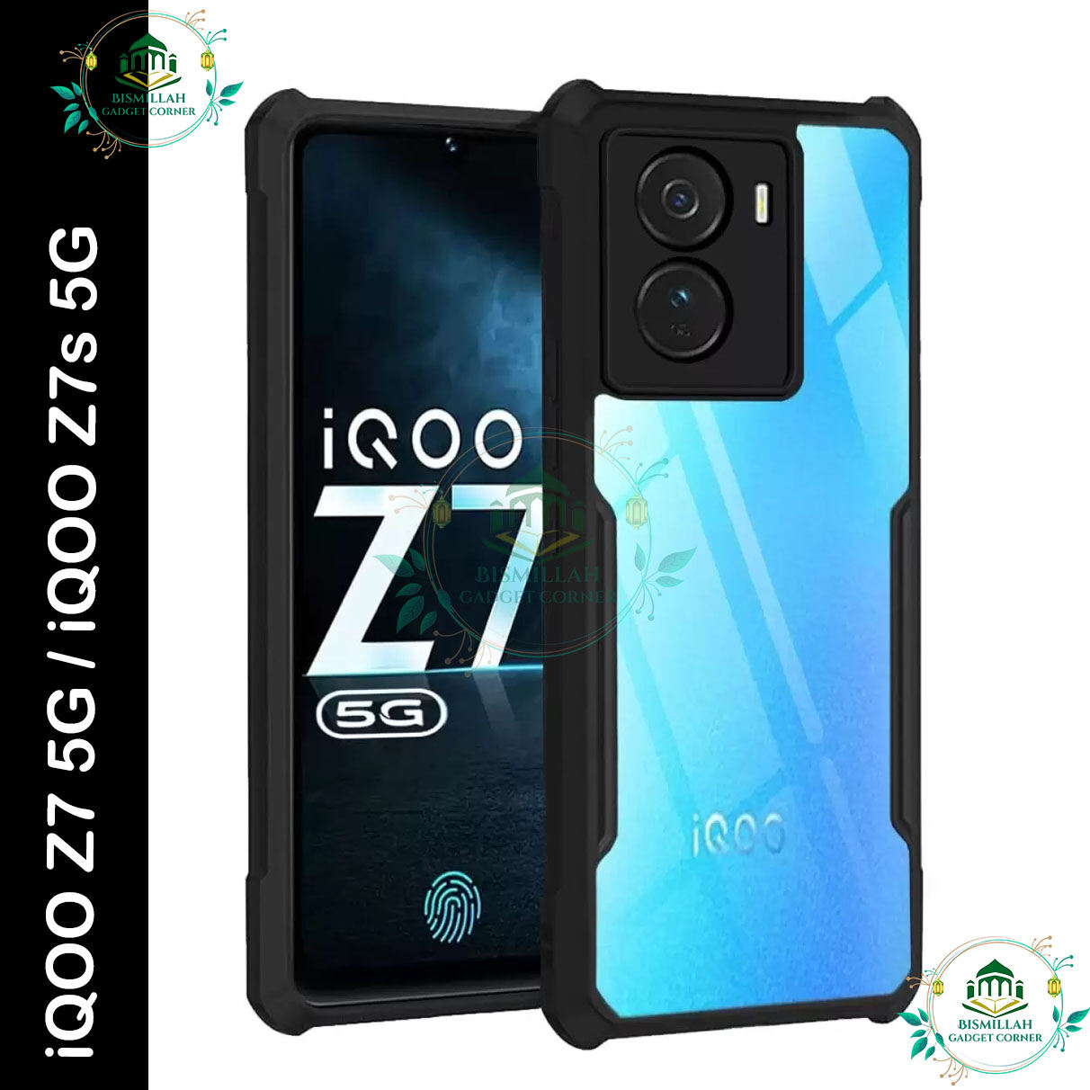 Xundd Back Cover for iQOO Z7 5G / iQOO Z7s 5G Transparent Hybrid Hard PC Back Bumper