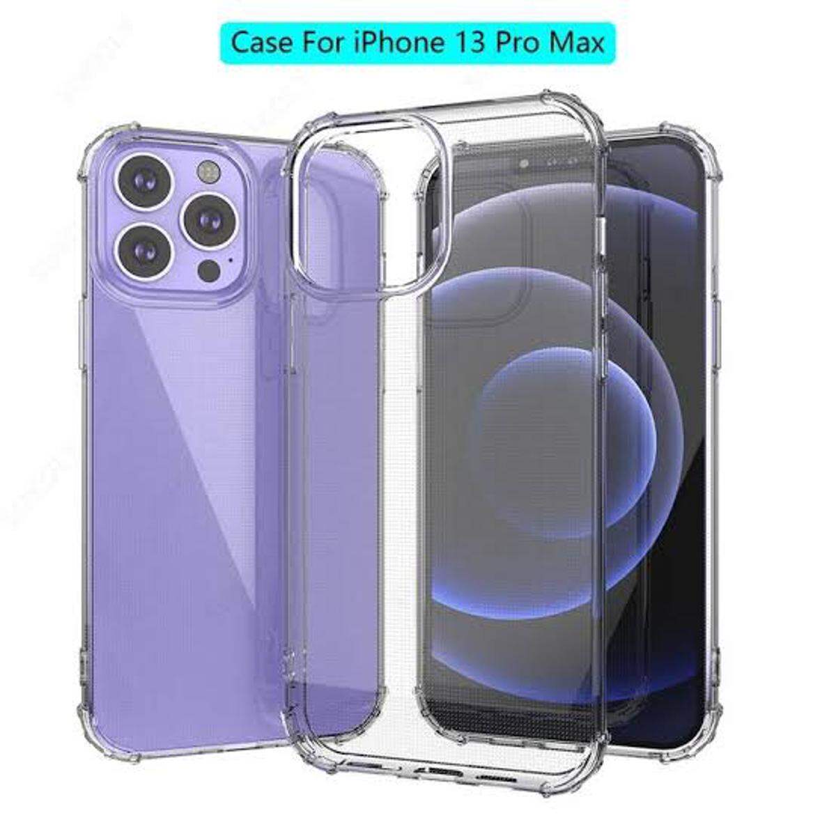 for iphone -13 PRO MAX || 6.7'' inch soft transparent TPU back case with camera protection