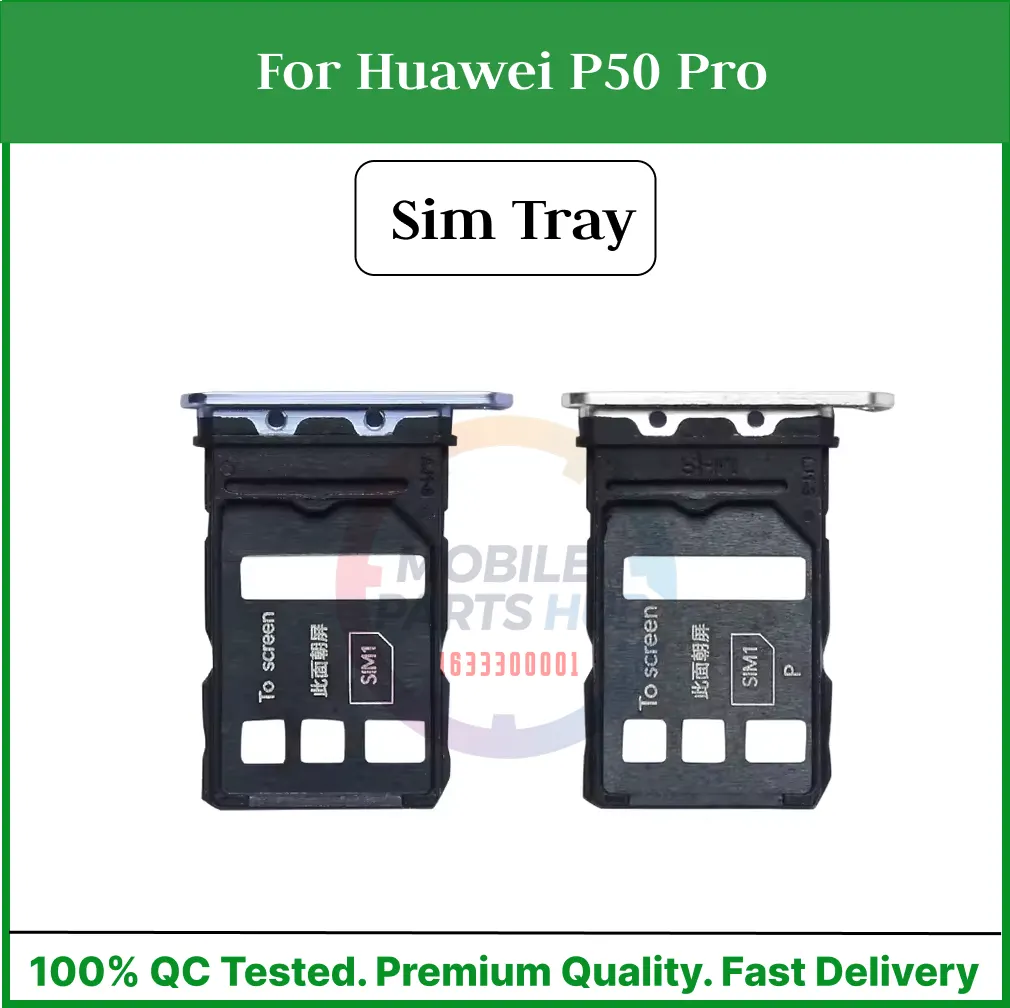 Huawei P50 Pro Sim Tray Micro SD Card Slot with Sim Ejector Pin Replacement Part - Price in Bangladesh