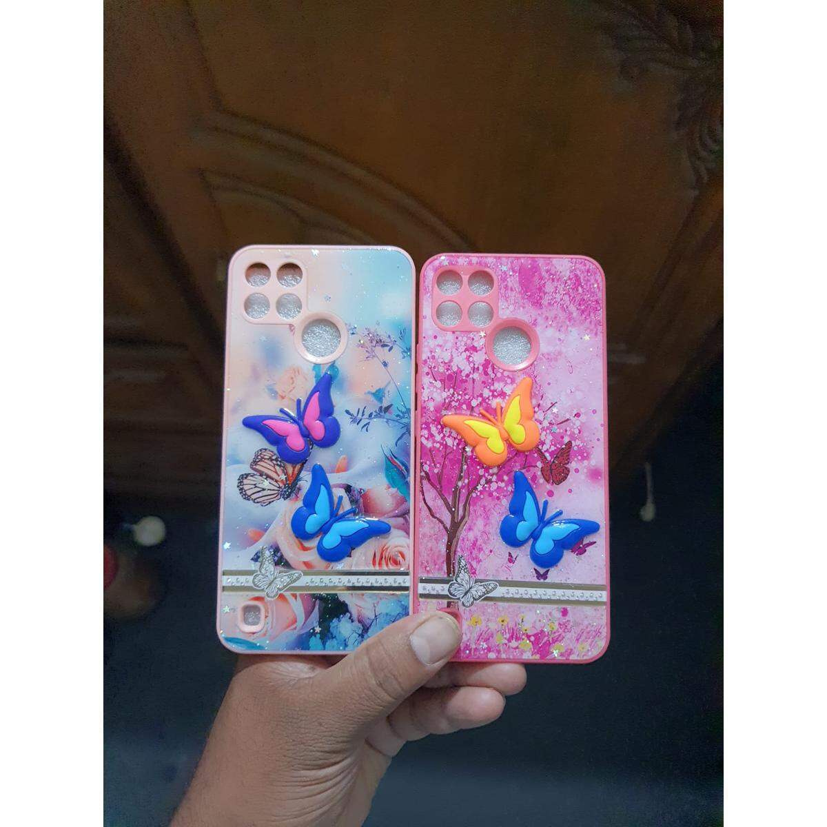 Realme C12 C15 C25 NARZO 20 Card Girls Stylish Soft Bake Cover Hello Kitty Luxury Silicone Phone Case For Realme C12 Back Cover - Phone Back Cover - Phone - Camera